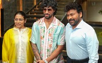 Cricketer Tilak Varma at Mana Shankara Vara Prasad Garu Movie Set